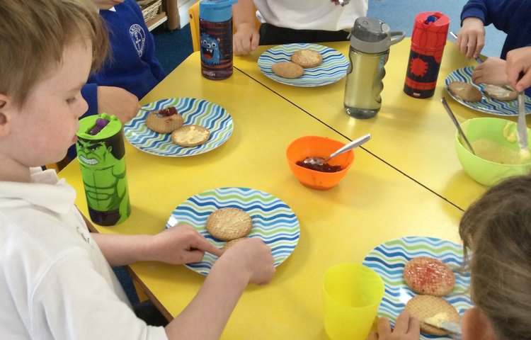 Image of Jam biscuit sandwiches!